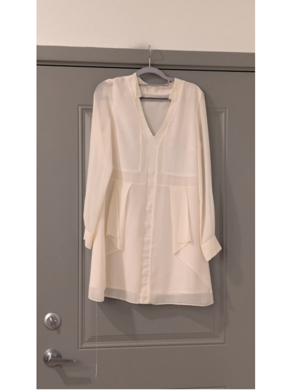 Women's BCBG Generation cream Long Sleeve Mini Dress Size S